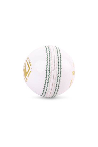 SG Shield 30 White Youth Leather Ball