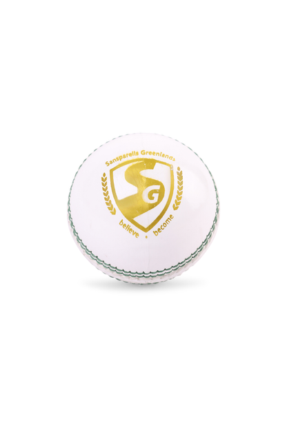 SG Shield 30 White Youth Leather Ball