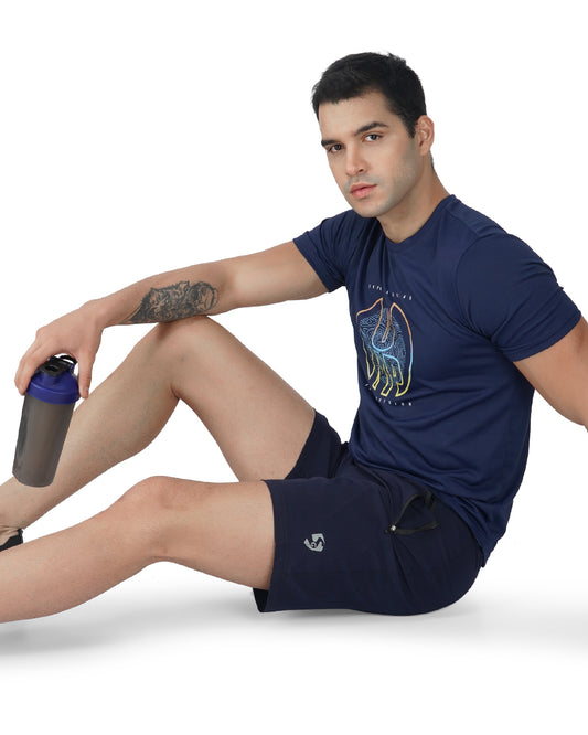 SG Men's Regular Comfort Fit Sports Shorts for Mens & Boys | Ideal for Trail Running, Gym Fitness & Training, Jogging, Regular & Fashion Wear, NAVY BLUE