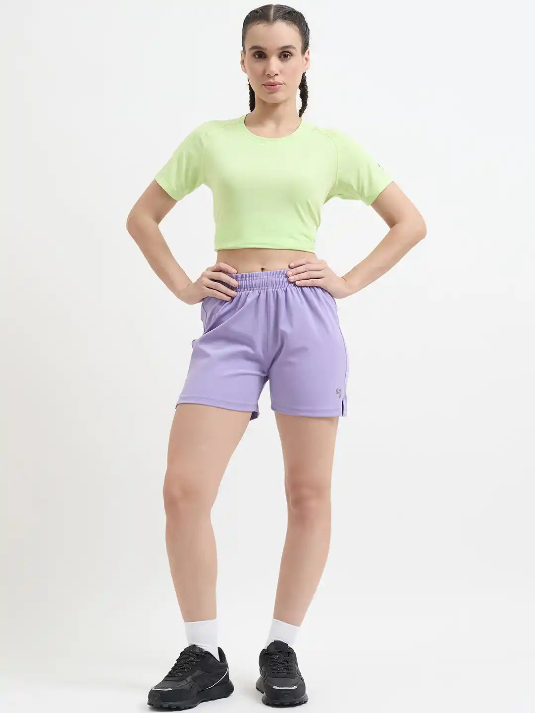 SG H2WS83292 Women Purple Shorts