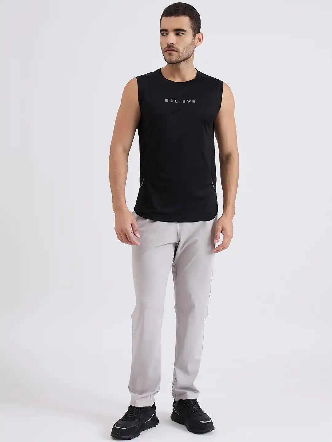 SG H2MTP83981 Men Light Grey Track Pant