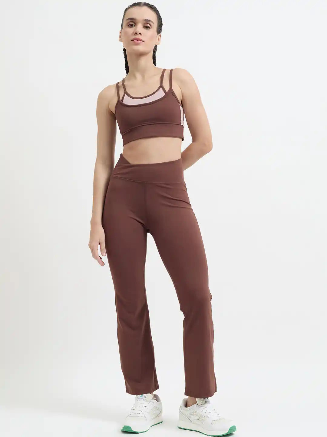 SG H1WSB83321 Women Brown Sports Bra