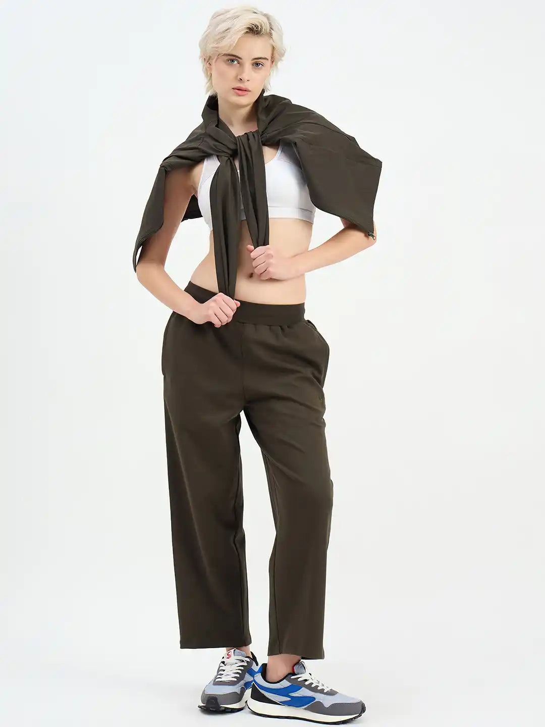 SG H2WTP83482 Women Olive Track Pant