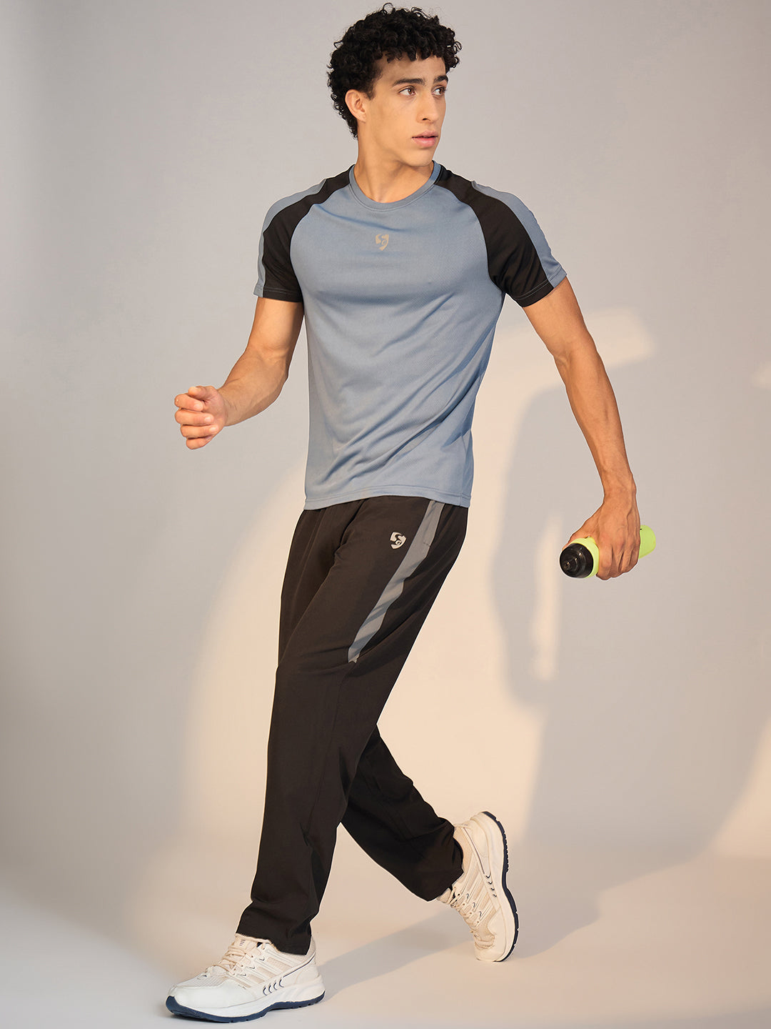 T-SHIRT MEN SG H3MT8205 BLUE GREY/BLACK