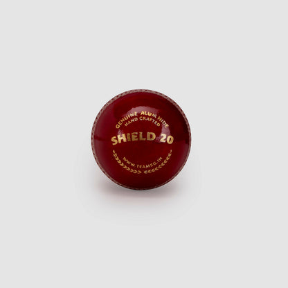 SG Shield 20 Red Cricket Leather Ball (Pack of 3)