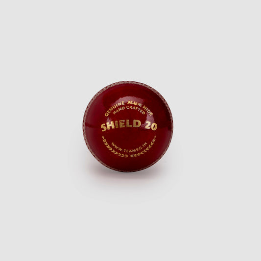 SG Shield 20 Red Cricket Leather Ball