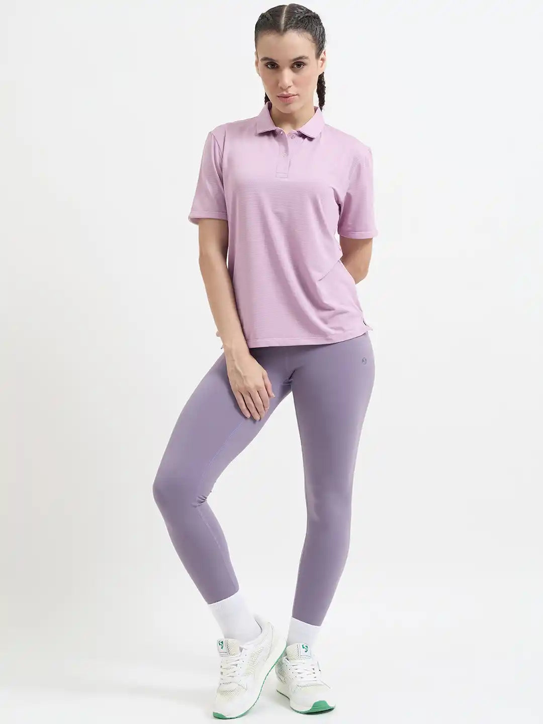 SG H1WP83191 Women Mauve Polo T-Shirt