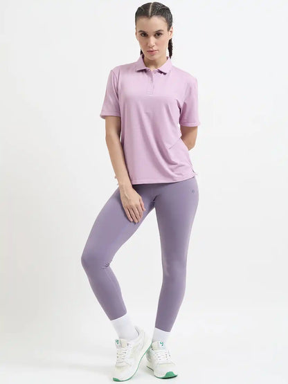 SG H1WP83191 Women Mauve Polo T-Shirt