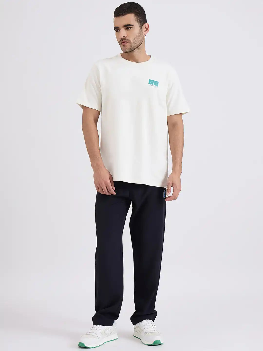 SG H1MT83182 Men Cream T-Shirt
