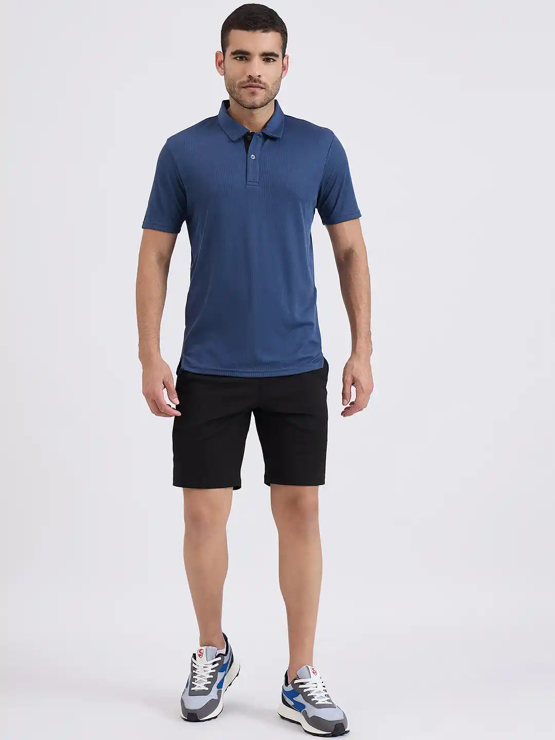 SG H1MP83861 Men Vintage Indigo Polo T-Shirt