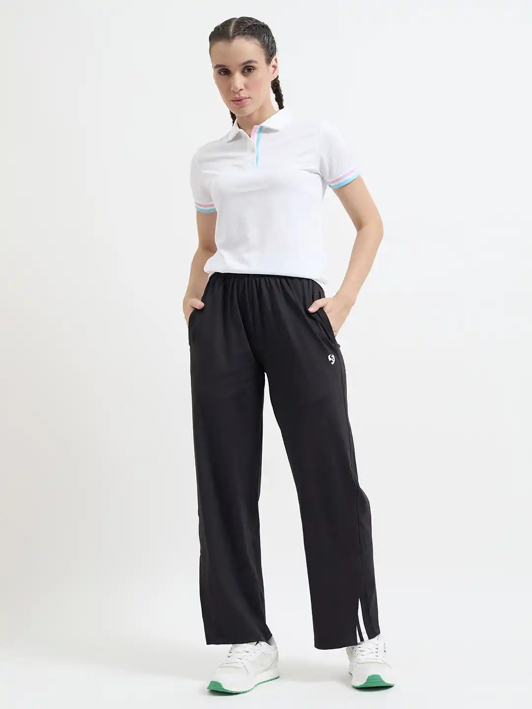 SG H1WP83221 Women White Polo T-Shirt