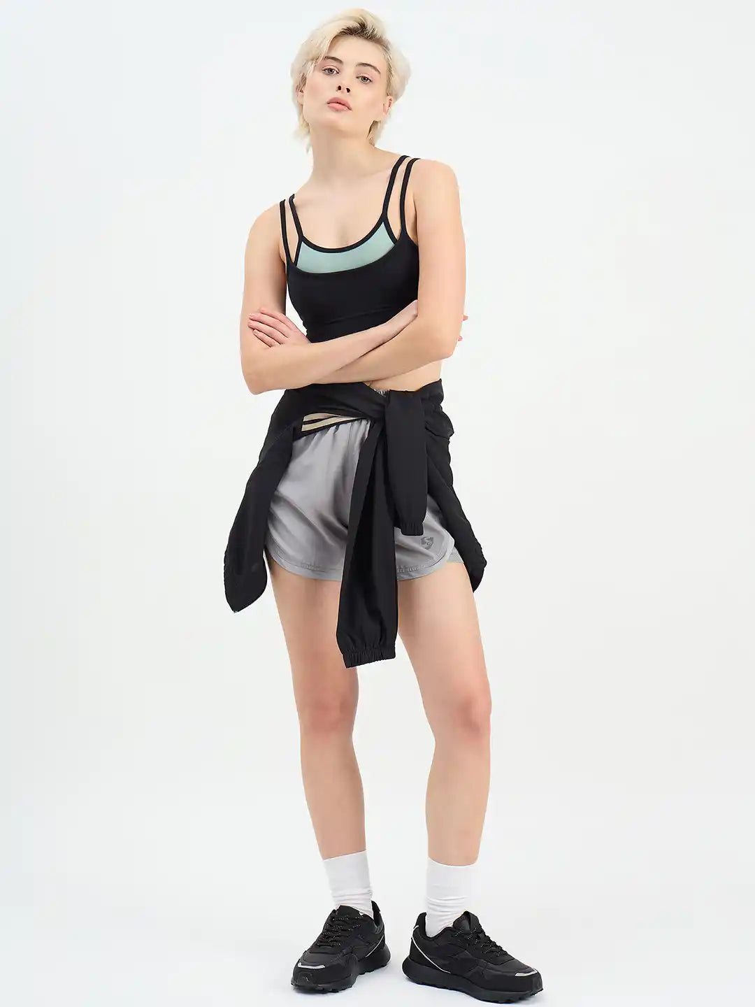 SG H2WS83251 Women Grey Shorts