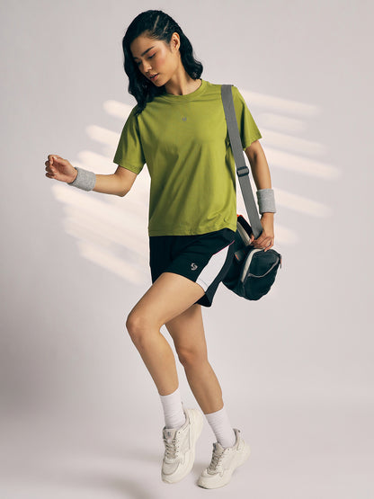T-SHIRT WOMEN SG H3WT8299 OLIVE GREEN