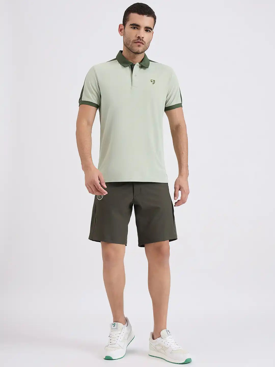 SG H2MP83821 Men Pista/Olive Polo T-Shirt