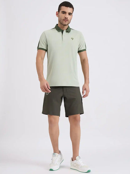 SG H2MP83821 Men Pista/Olive Polo T-Shirt