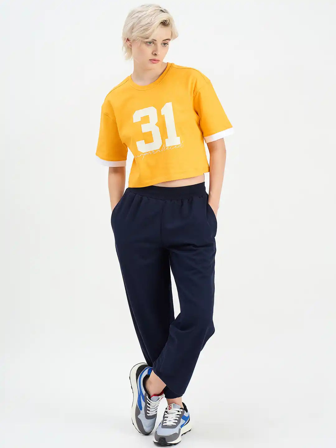 SG H1WT83172 Women Yellow T-Shirt