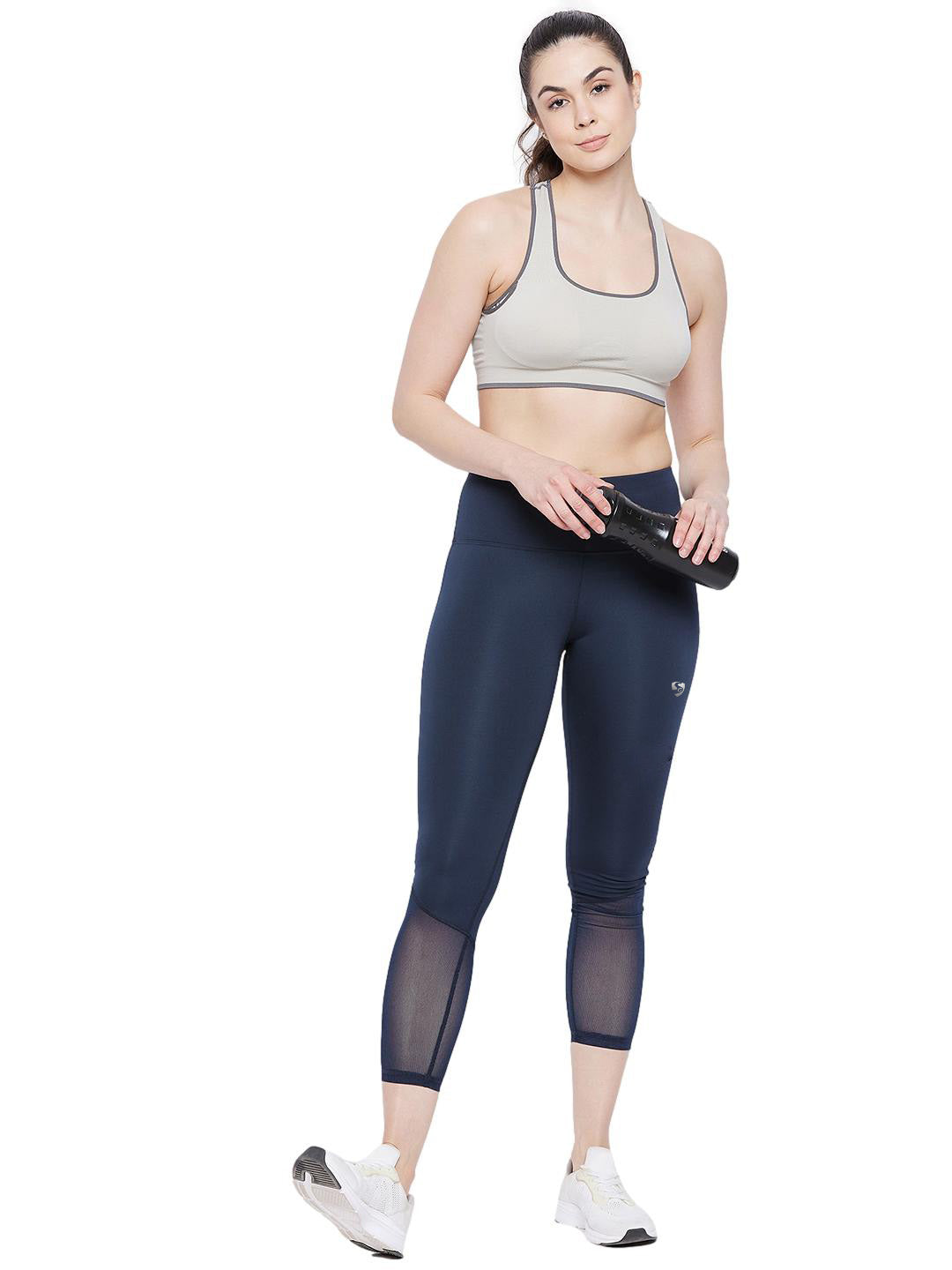 SG Women's Navy Tights | Ideal for Trail Running, Fitness & Training, Jogging, Regular & Fashion Wear