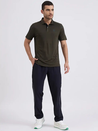 SG H2MP83871 Men Olive Polo T-Shirt