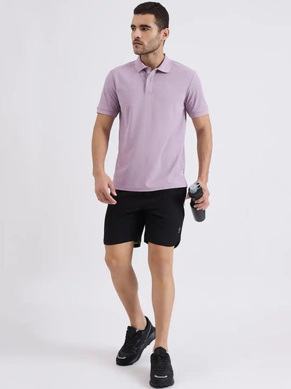 SG H1MP83802 Men Mauve Polo T-Shirt