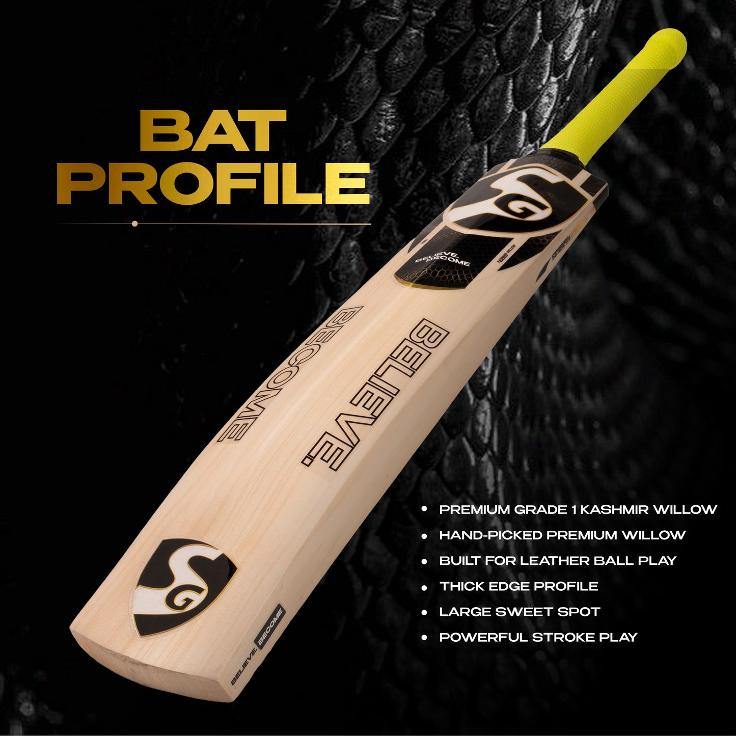 SG Cobra Gold Kashmir Willow Cricket Bat