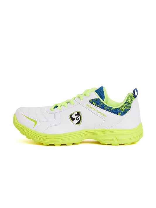 SG Savage Stud Shoe: Dynamic Royal Blue & Lime Cricket Footwear