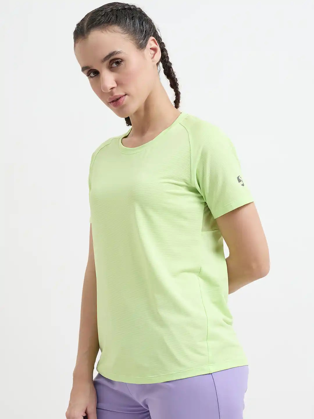 SG H2WT83112 Women Lime Green T-Shirt