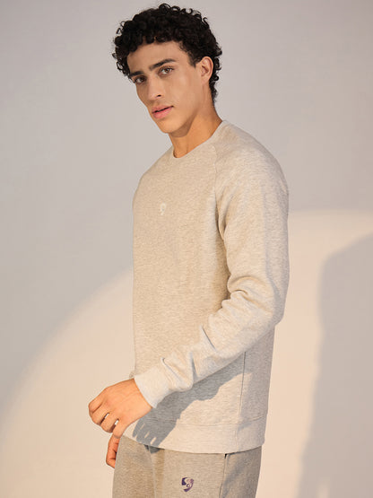 SWEAT SHIRT MEN SG H4MSW8245 GREY MELANGE