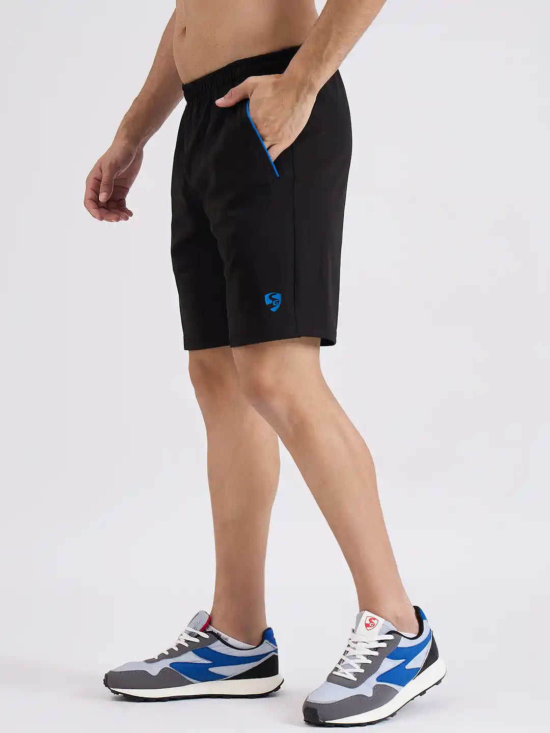SG H2MS83962 Men Black/ Royal Blue Shorts