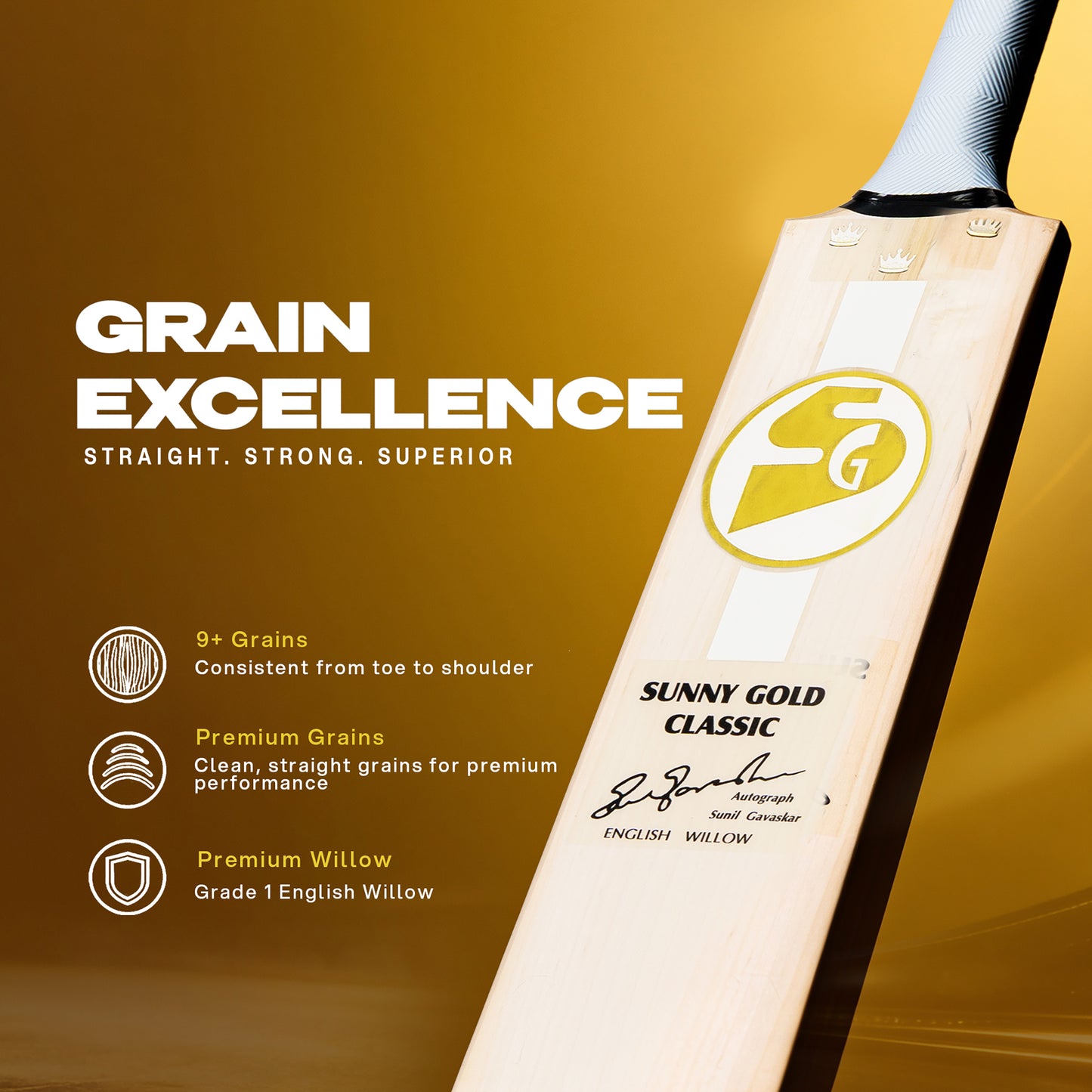 SG Sunny Gold Classic English Willow Cricket Bat