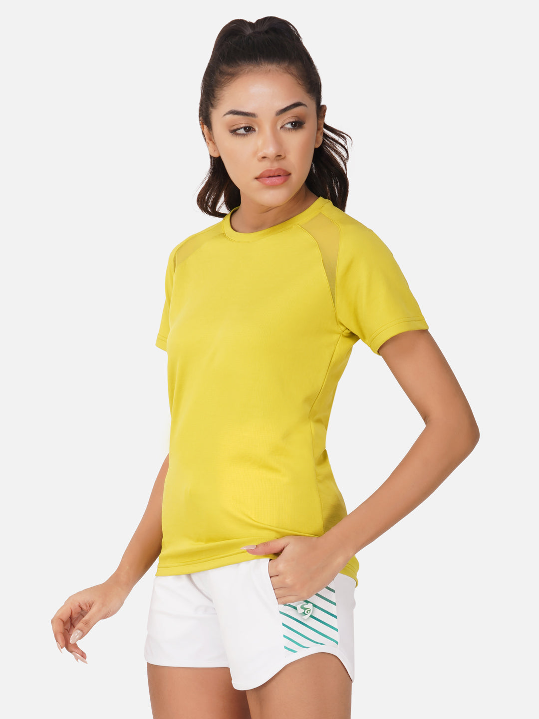 SG Round Neck Regular Comfort Fit T-Shirt For Womens & Girls, Lime Green, Egg White & Dark Pink | Ideal for Trail Running, Fitness & Training, Jogging, Gym Wear & Fashion Wear