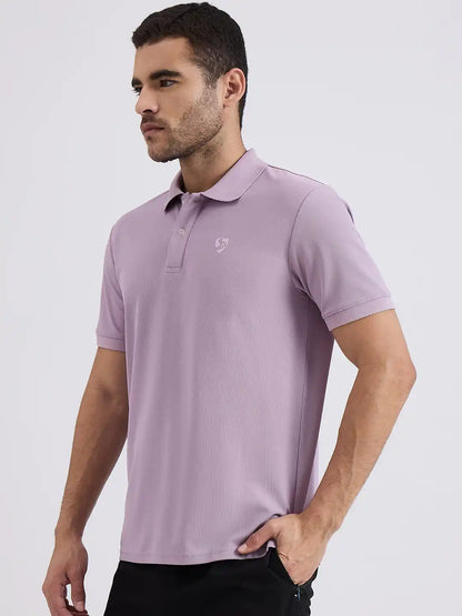 SG H1MP83802 Men Mauve Polo T-Shirt