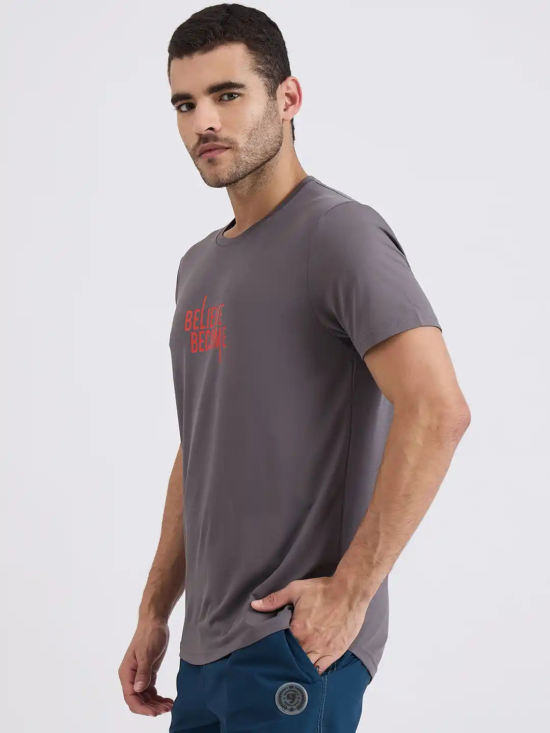 SG H1MT84151 Men Dark Grey T-Shirt