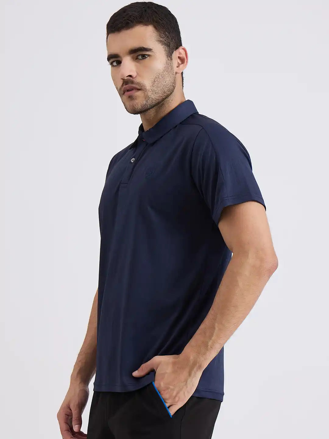 SG H2MP83851 Men Navy Polo T-Shirt