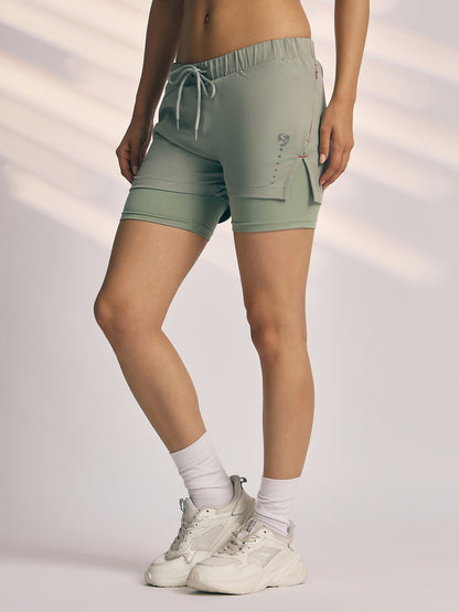 SHORTS WOMEN SG H3WS8272 JADE GREEN
