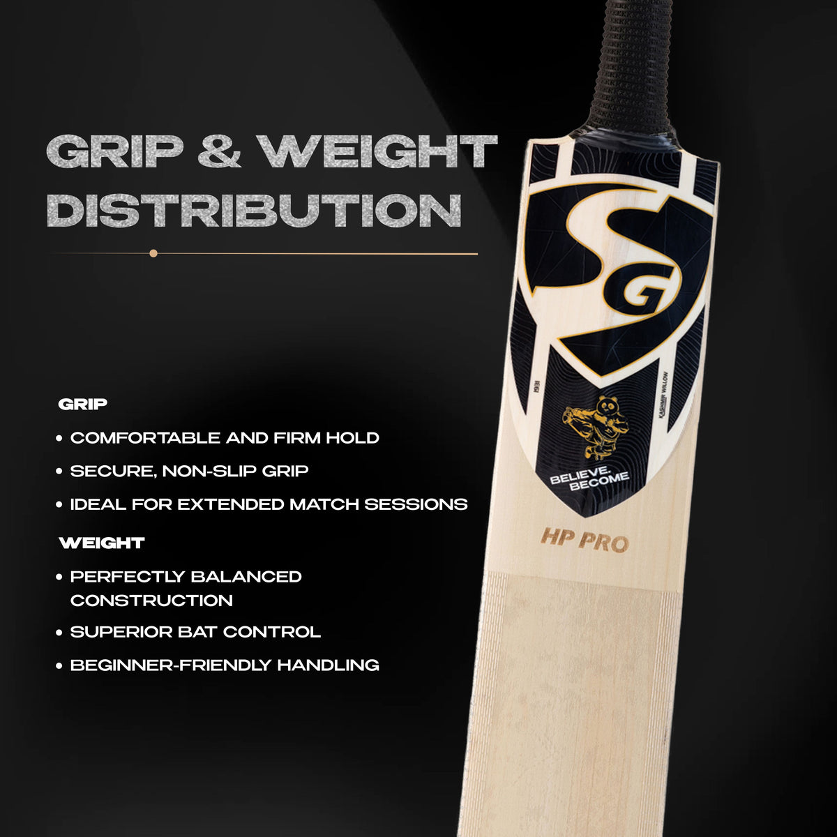 SG HP Pro Kashmir Willow Cricket Bat