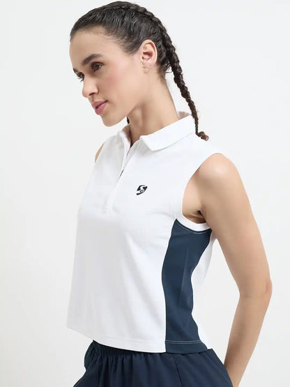SG H2WV83071 Women White T-Vest