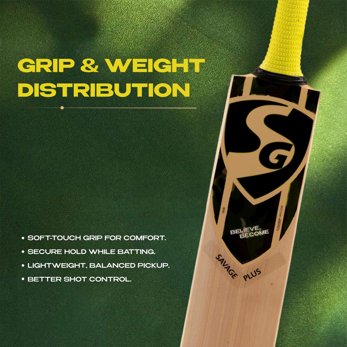 SG Savage Plus Kashmir Willow Cricket Bat