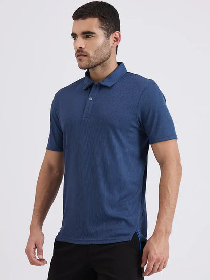 SG H1MP83861 Men Vintage Indigo Polo T-Shirt