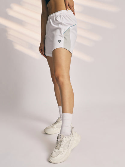 SHORTS WOMEN SG H3WS8271 WHITE/LIGHT GREY
