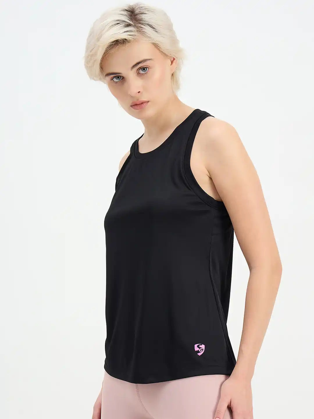 SG H1WV83011 Women Black T-Vest