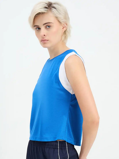 SG H1WV83081 Women Royal Blue T-Vest