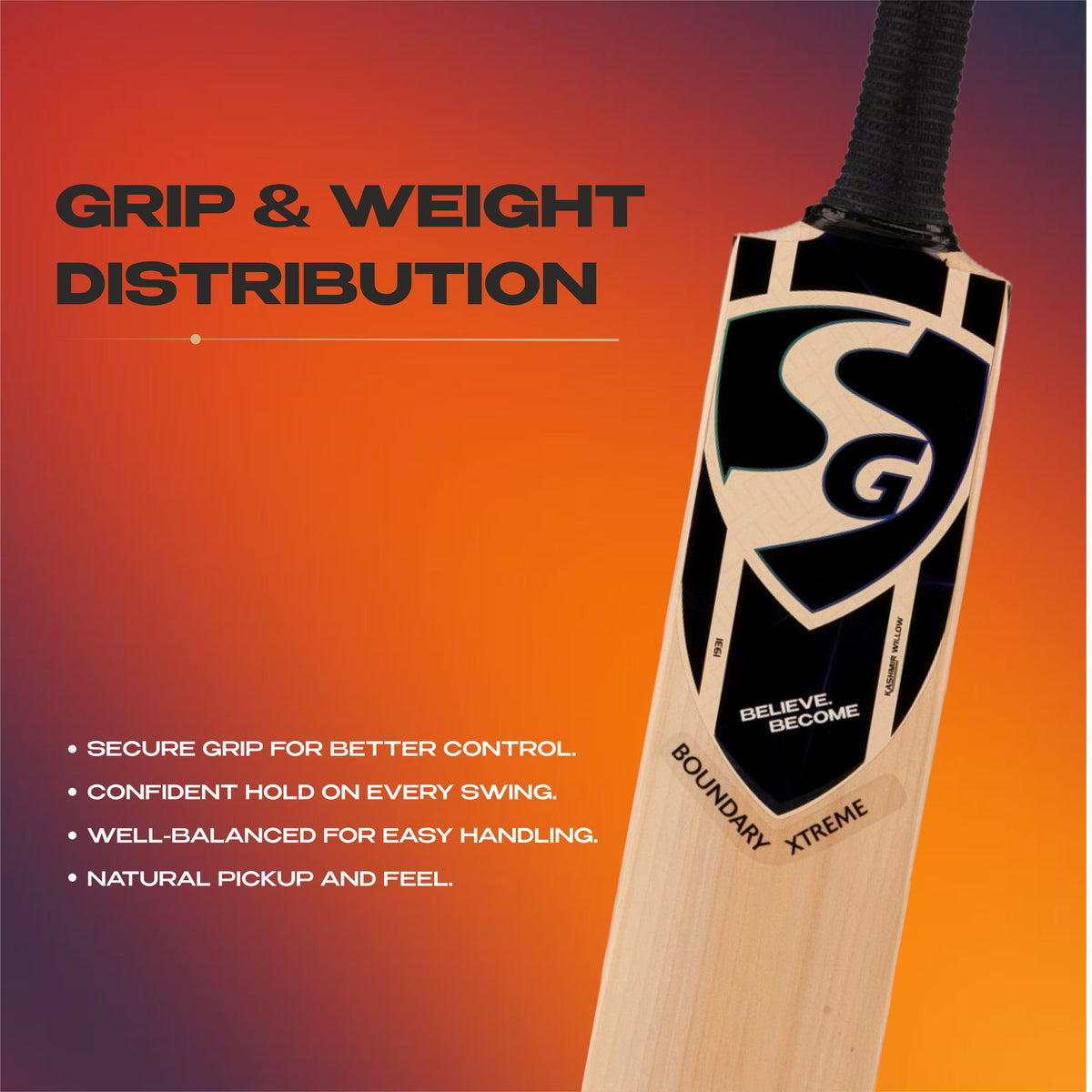 SG Boundary Xtreme Kashmir Willow Cricket Bat