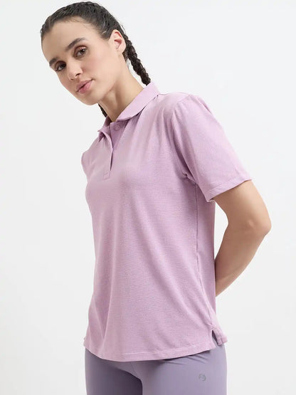 SG H1WP83191 Women Mauve Polo T-Shirt