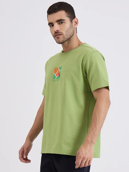 SG H1MT84172 Men Green T-Shirt