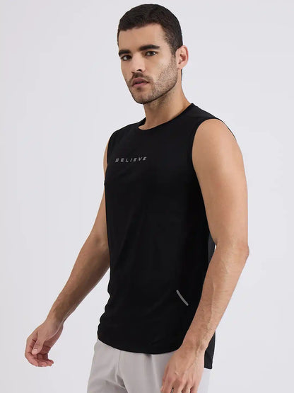 SG H1MV83631 Men Black T-Vest