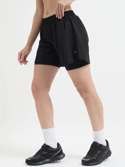 SG H2WS83282 Women Black Shorts