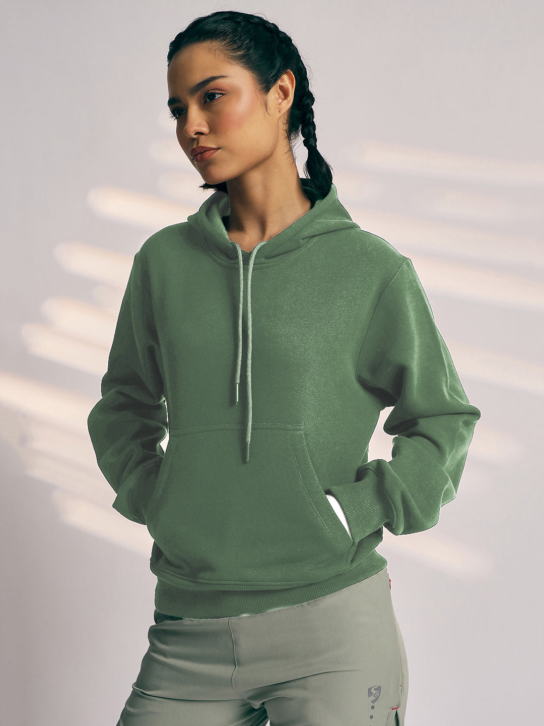 HOODIE WOMEN SG H4WH8293 SAGE