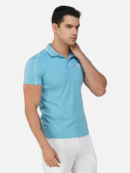 SG Regular Comfort Fit Polo T-Shirt For Mens & Boys, Ocean Blue, Olive Green, Coco Brown & Pale Pink | Ideal for Trail Running, Fitness & Training, Jogging, Gym Wear & Fashion Wear