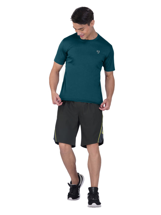 SG Men's Round Neck Blue T-Shirt | Ideal for Trail Running, Fitness & Training, Jogging, Regular & Fashion Wear