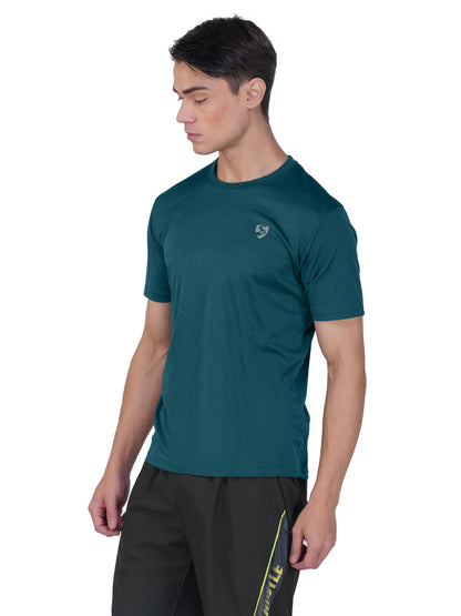 SG Men's Round Neck Blue T-Shirt | Ideal for Trail Running, Fitness & Training, Jogging, Regular & Fashion Wear